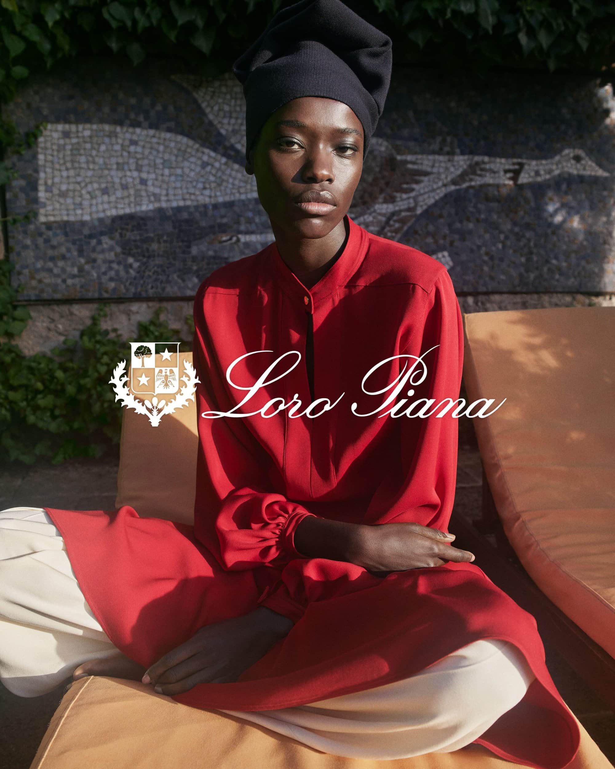 แคมเปญ Loro Piana Spring 2026 ชุดสีแดง