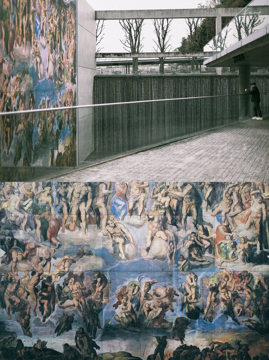 ภาพเขียนบนกระเบื้องเซรามิกกลางแจ้งที่ Garden of Fine Arts