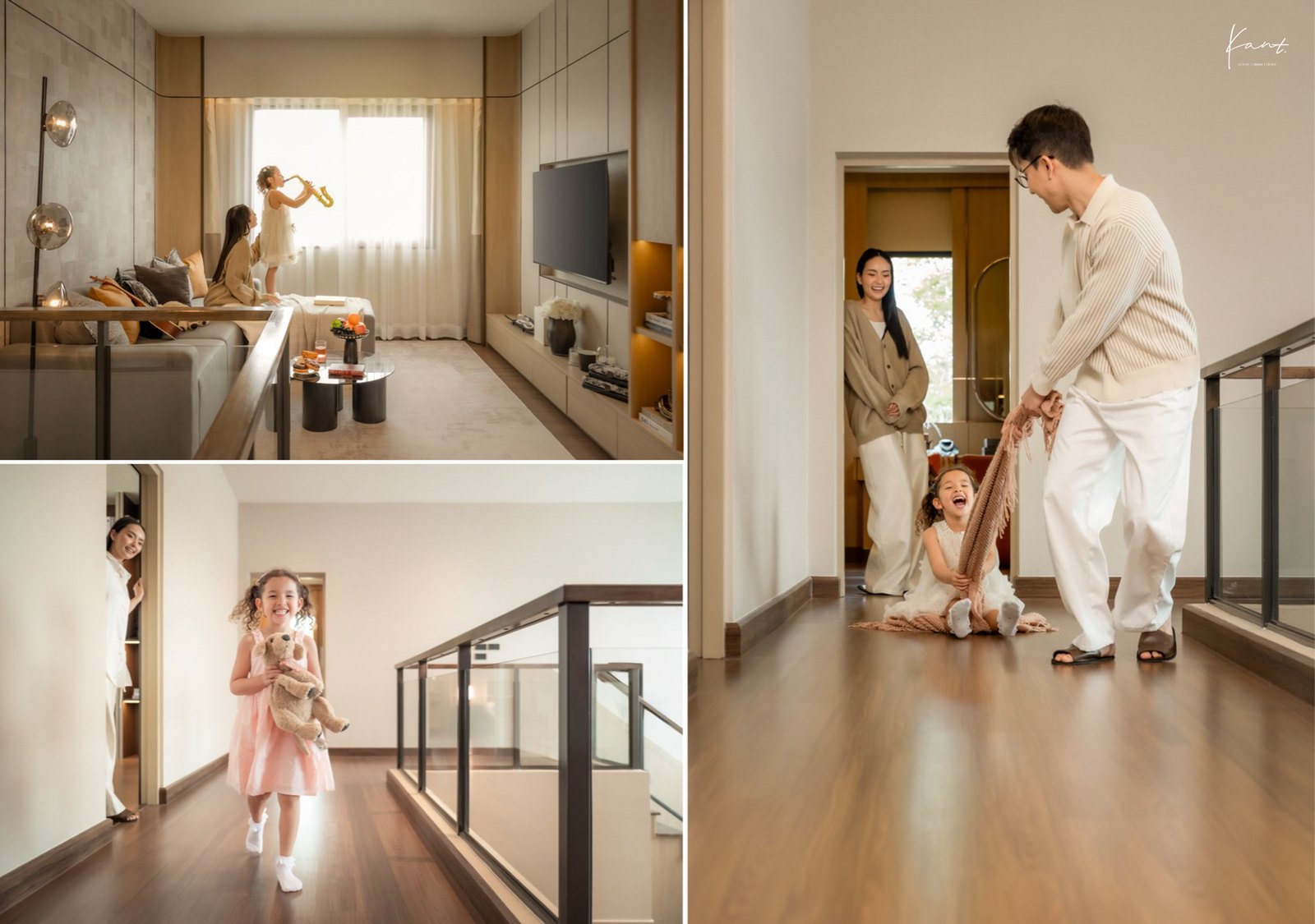 เด็ก ๆ วิ่งเล่นบริเวณโถงกลางและ Family Area ชั้นสอง
