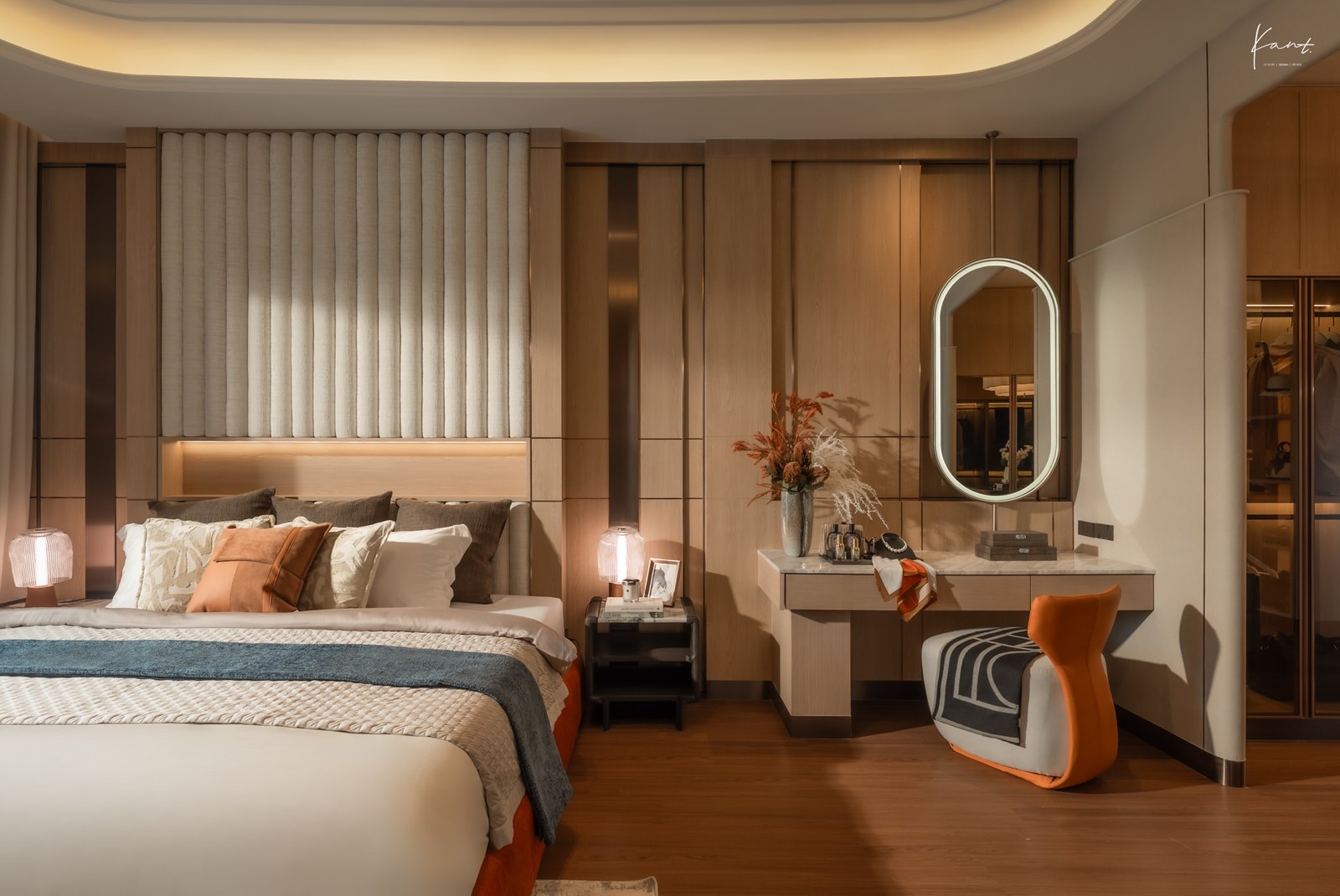 Master Bedroom ของบ้าน Maestoso พร้อมเตียงและมุมแต่งตัว