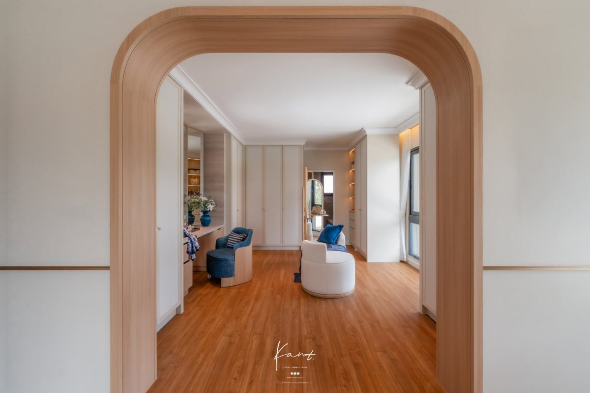 กรอบโค้งพาเข้า Dressing Area ของ Master Bedroom