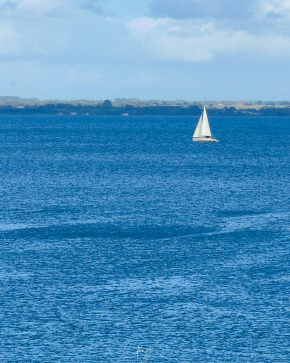 เรือใบกลางทะเลช่องแคบ Øresund